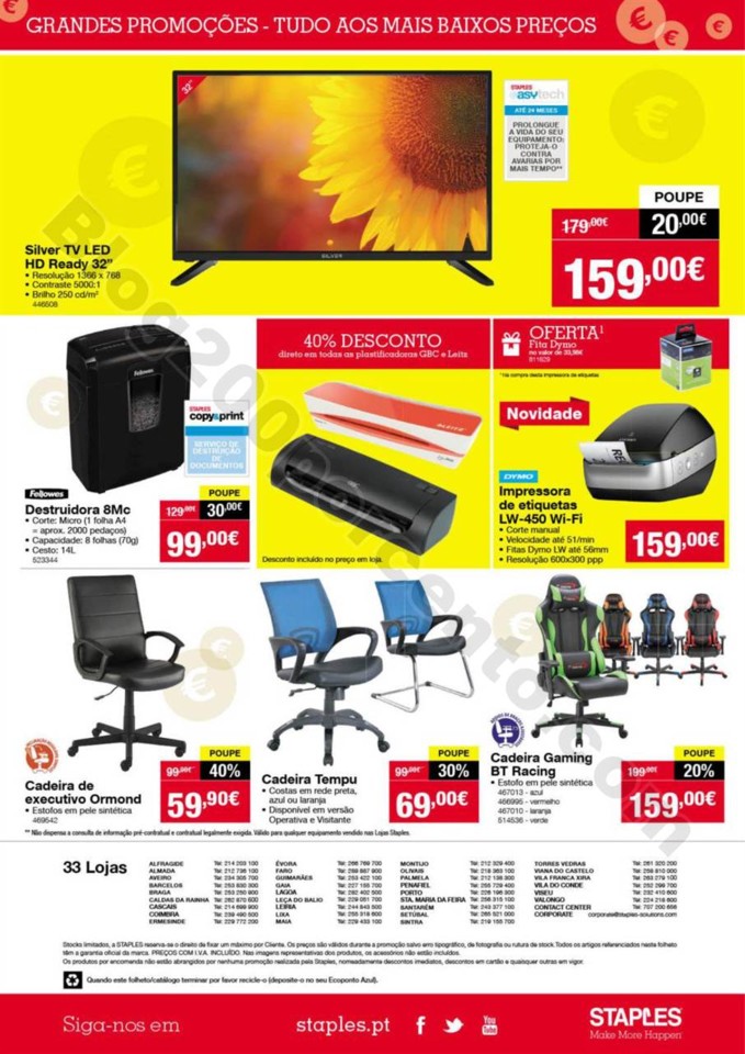 Antevisão Folheto STAPLES Promoções de 17 a 23 