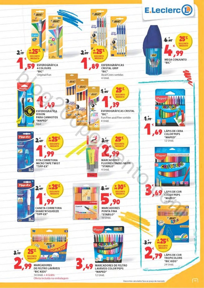 Antevisão Folheto E-LECLERC Regresso às aulas de