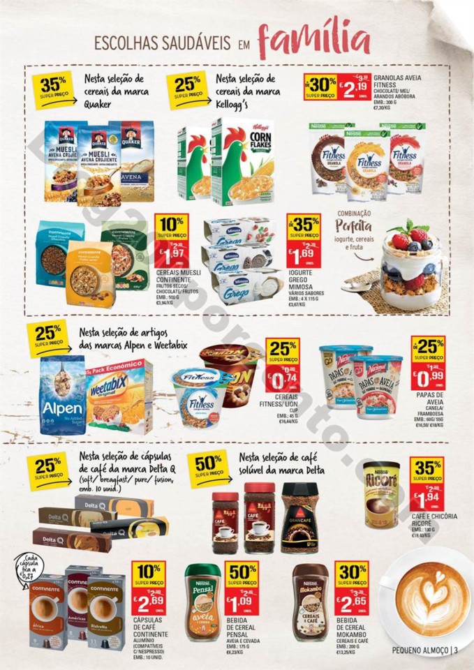 Antevisão Folheto CONTINENTE Extra pequeno almoç