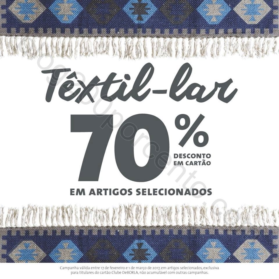 70% de desconto DEBORLA Promoções de 17 fevereir