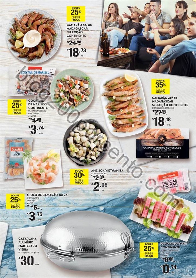 Antevisão Folheto CONTINENTE Cervejas e Mariscos 