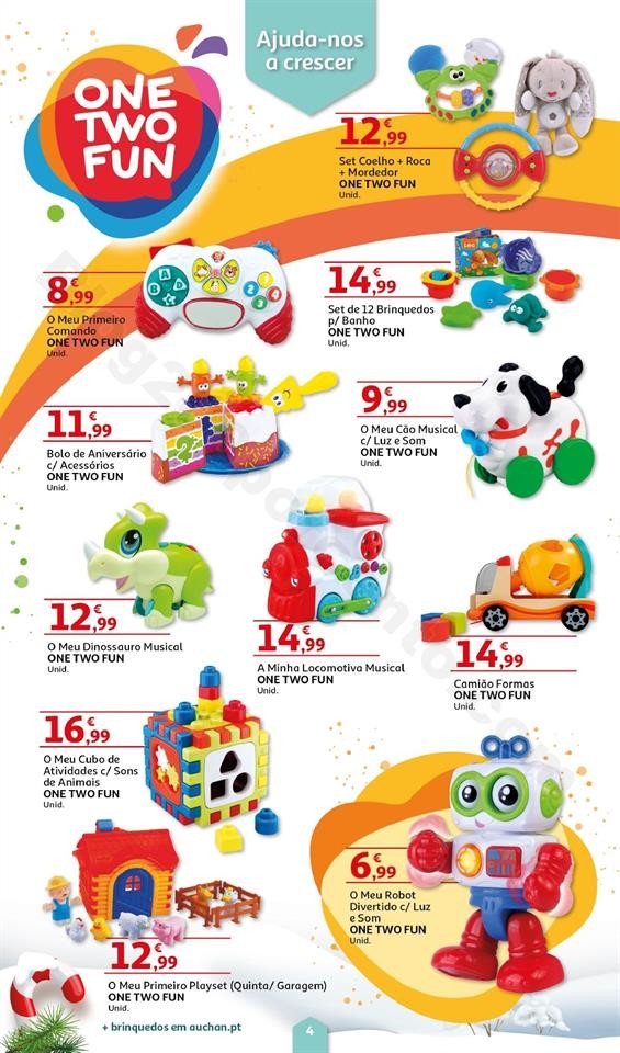 Folheto Brinquedos Natal AUCHAN Promoções de 8 n