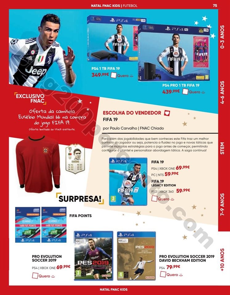 Antevisão Folheto FNAC Natal Kids Promoções de 