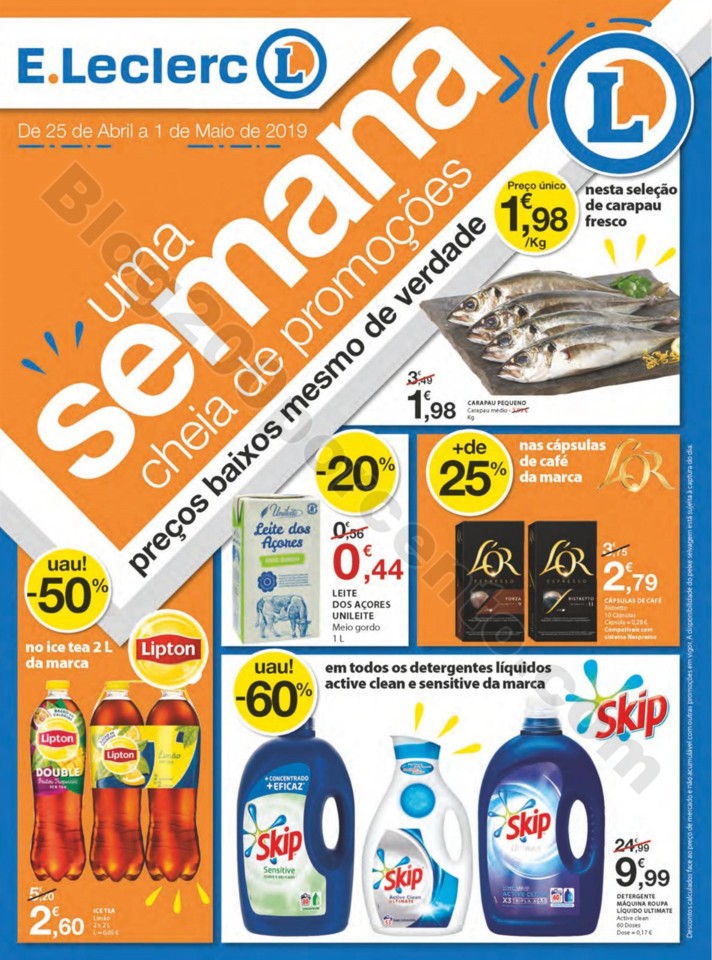Antevisão Folheto E-Leclerc Promoções de 25 abr