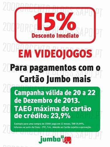 15% de desconto imediato | JUMBO | Videojogos