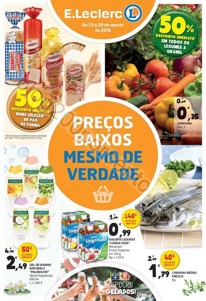 Antevisão Folheto E-LECLERC Promoções de 23 a 2