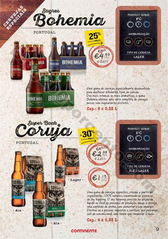 Antevisão Folheto CONTINENTE Especial cervejas de