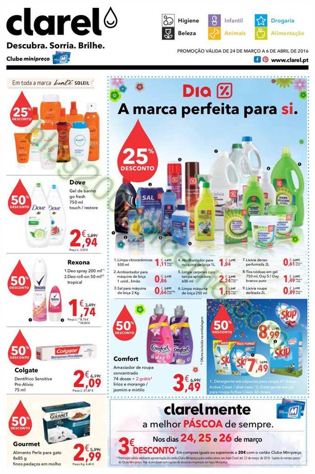 Antevisão Folheto CLAREL Promoções de 24 março