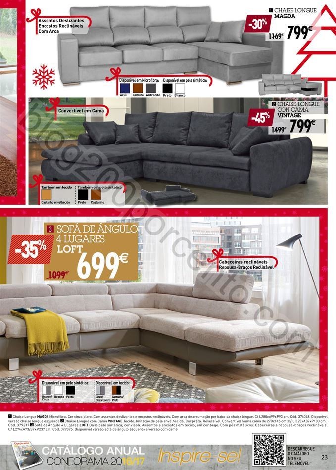 Novo Folheto CONFORAMA Promoções de 15 a 31 deze
