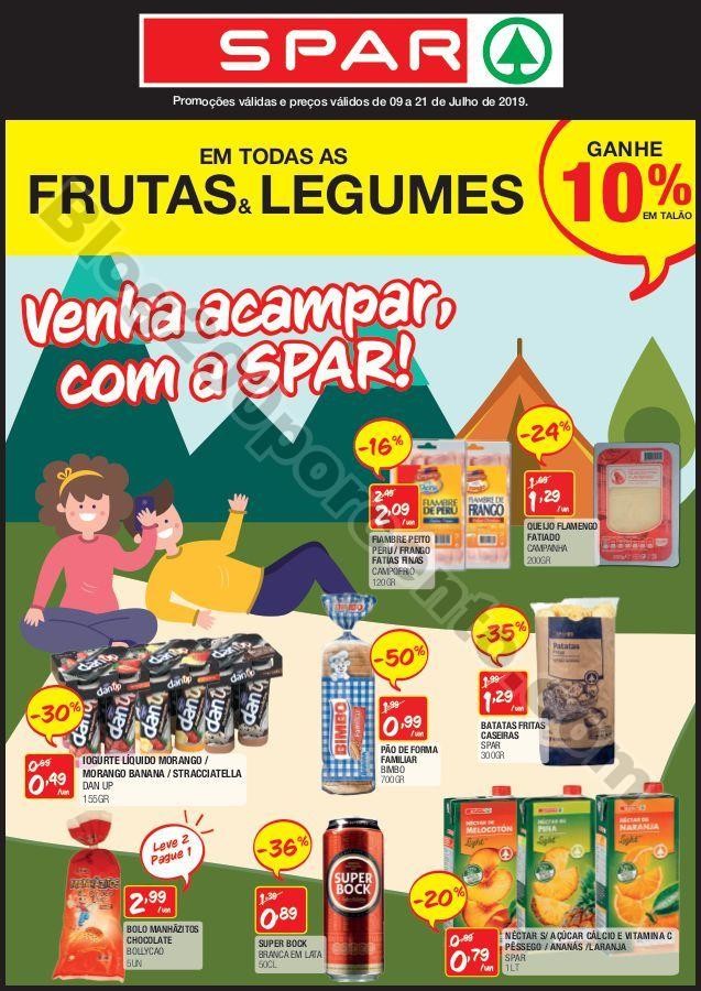 Antevisão Folheto SPAR Promoções de 9 a 21 julh