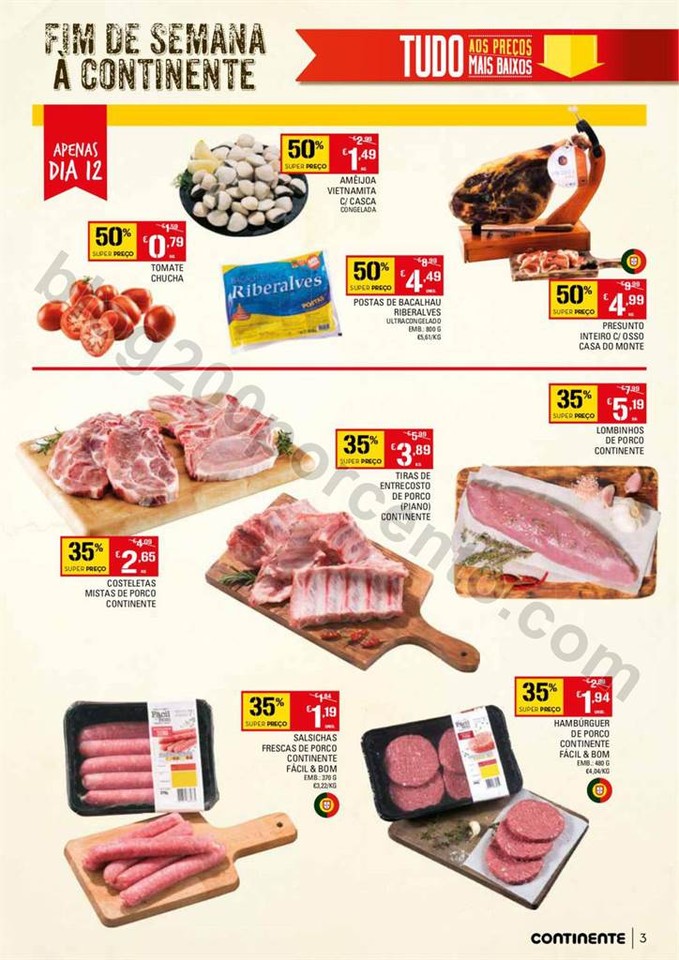 Antevisão Folheto CONTINENTE Fim de semana de 9 a