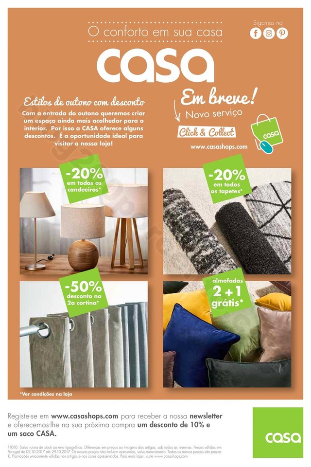 Antevisão Folheto CASA Outono Promoções de 2 a 