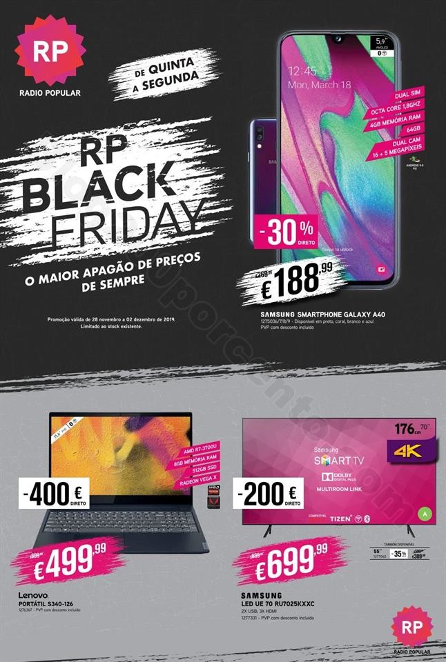 Antevisão Folheto RADIO POPULAR Promoções de 28