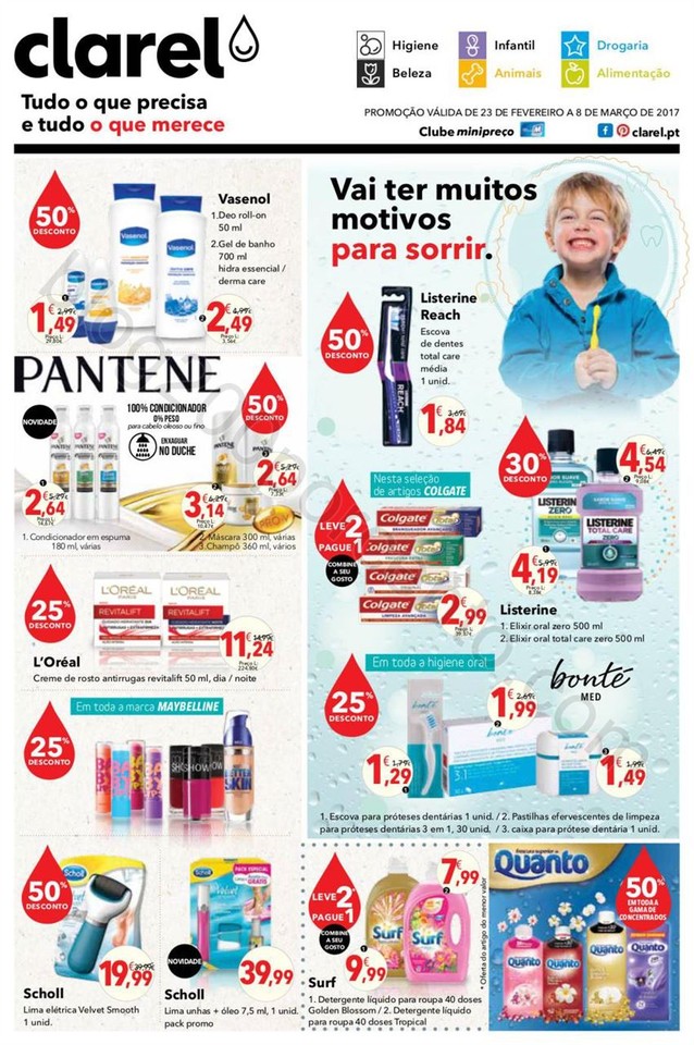 Antevisão Folheto CLAREL promoções de 23 fevere
