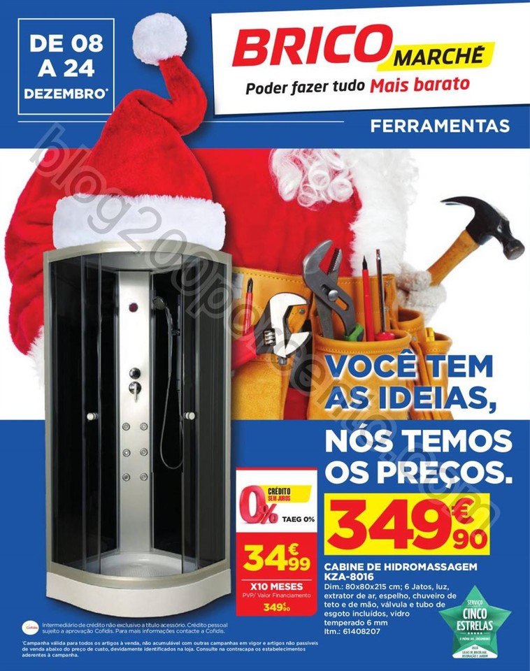 Novo Folheto BRICOMARCHÉ Promoções Natal de 8 a