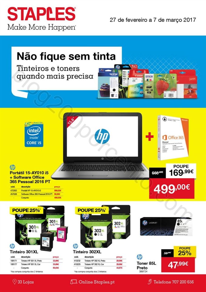 Antevisão Folheto STAPLES Promoções de 27 fever