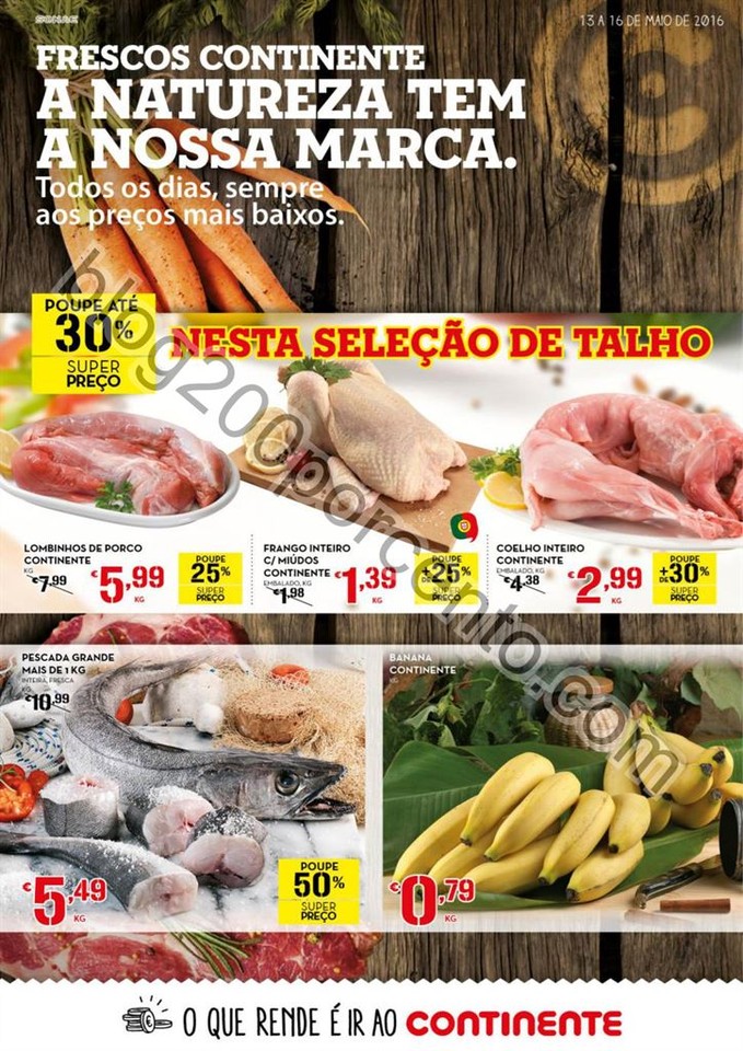 Antevisão folheto CONTINENTE Fim de semana de 13 