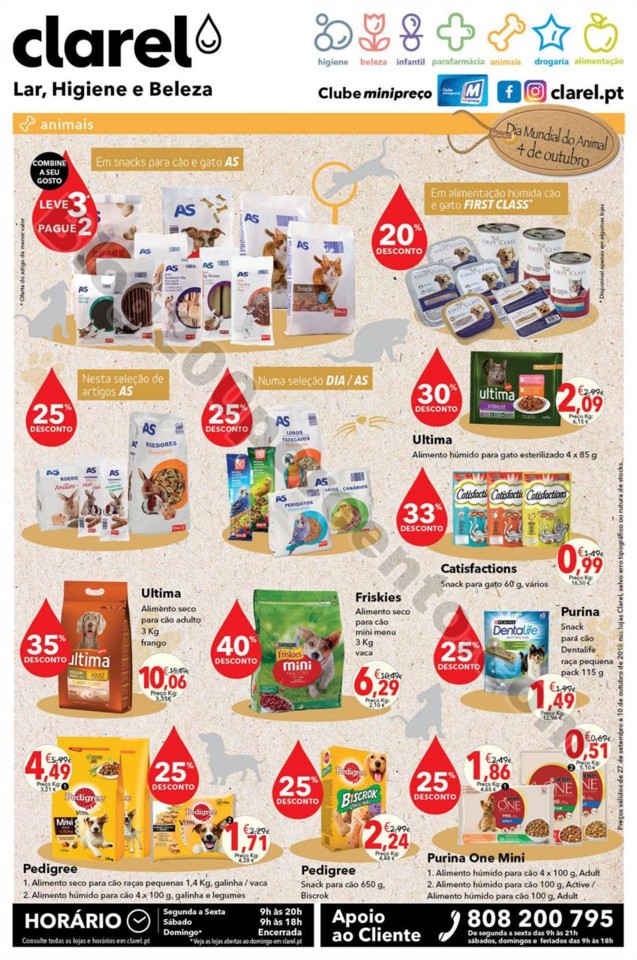 Antevisão Folheto CLAREL promoções de 27 setemb