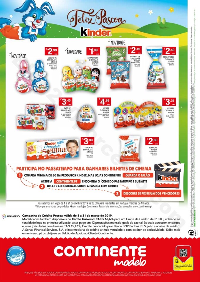 Antevisão Folheto CONTINENTE - MODELO Páscoa Pro