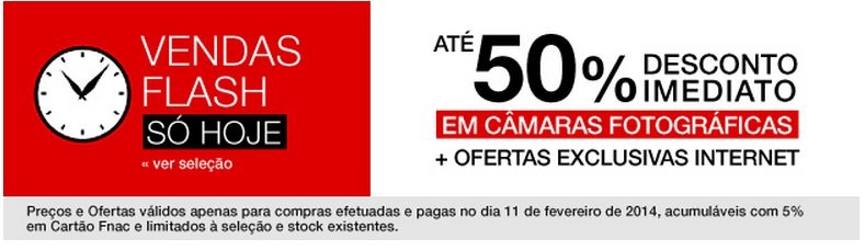 Vendas Flash | FNAC | só hoje dia 11 fevereiro