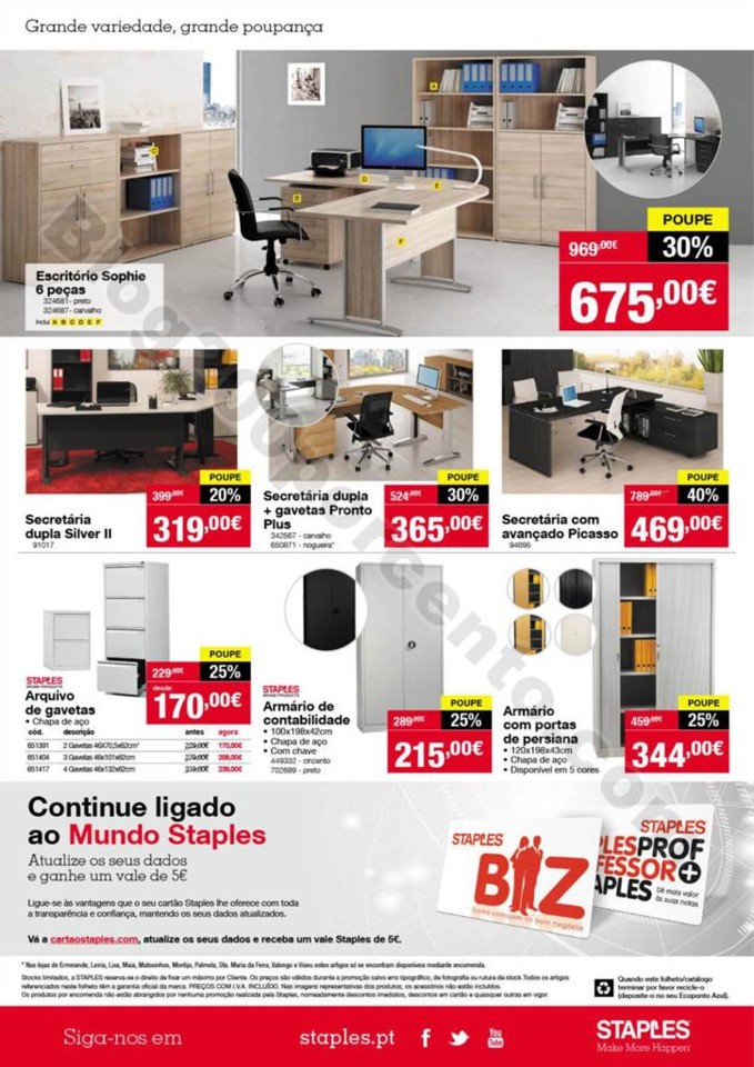 Antevisão Folheto STAPLES Promoções de 26 abril