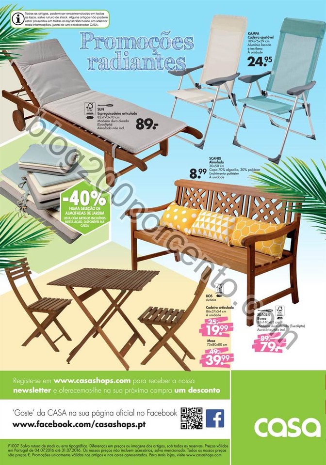 Antevisão Folheto CASA Promoções de 4 a 31 julh