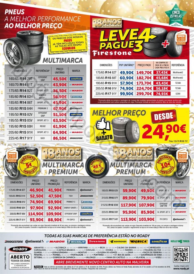 Novo Folheto ROADY Promoções de 27 outubro a 27 