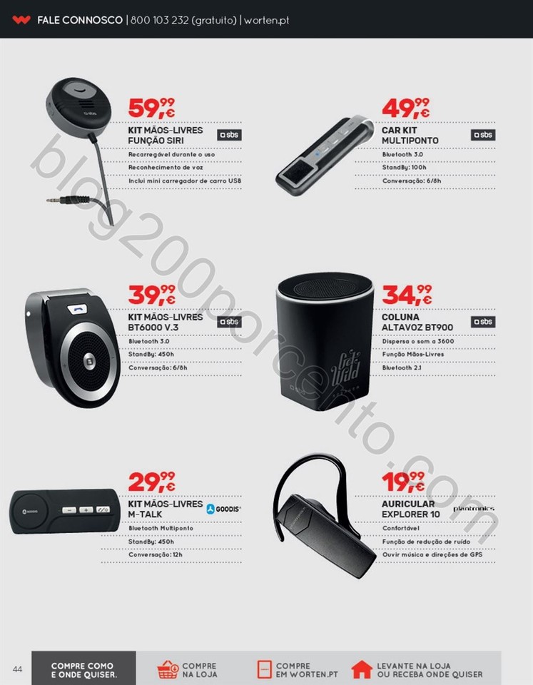 Antevisão Folheto WORTEN Mobile promoções de17 