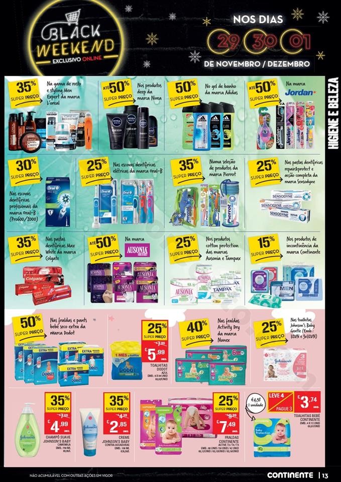 Antevisão Folheto CONTINENTE Black Weekend 29 nov