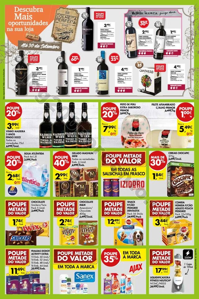 Fim de semana PINGO DOCE Madeira 12 a 15 setembro 