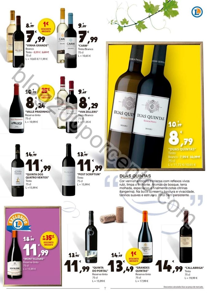 Antevisão Folheto E-LECLERC Vinhos promoções de