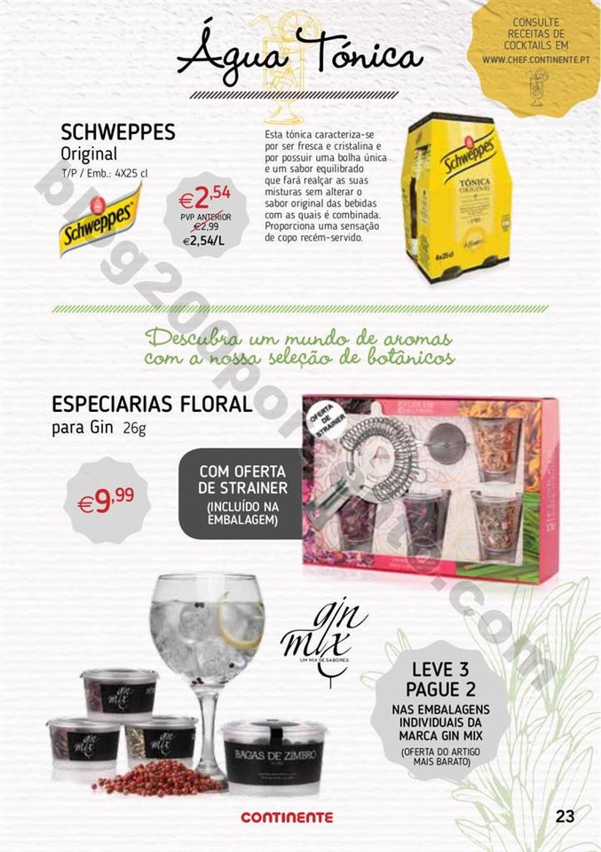 Antevisão Folheto CONTINENTE Cocktails de 25 julh