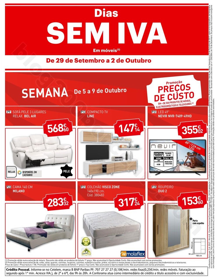 Antevisão Folheto CONFORAMA Promoções de 28 set