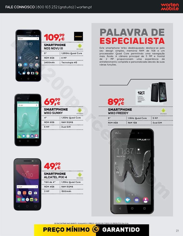 Antevisão Folheto WORTEN Mobile Promoções de 9 