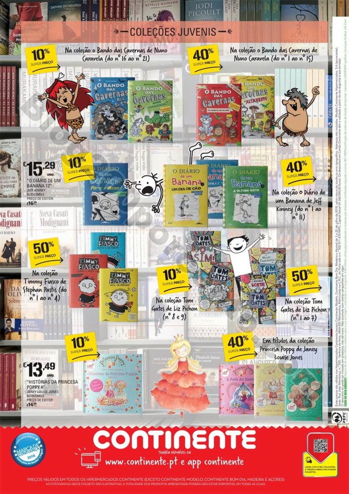 Antevisão Folheto CONTINENTE Feira do livro promo