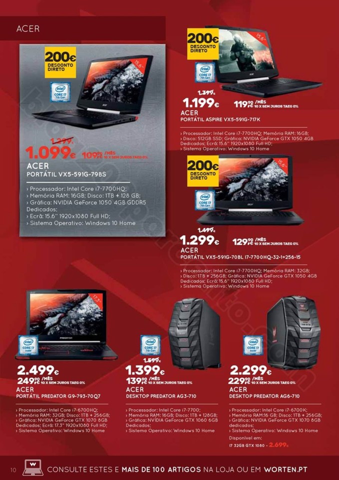 Novo Folheto WORTEN Gamer promoções até 22 nove