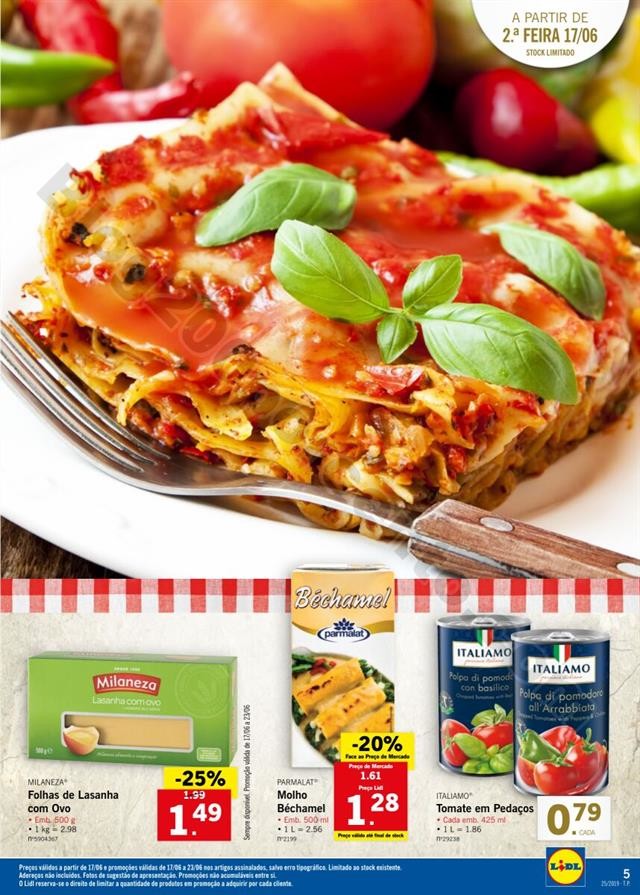 Antevisão Folheto LIDL Especial Itália promoçõ