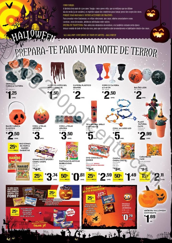 Antevisão Folheto CONTINENTE Halloween promoçõe
