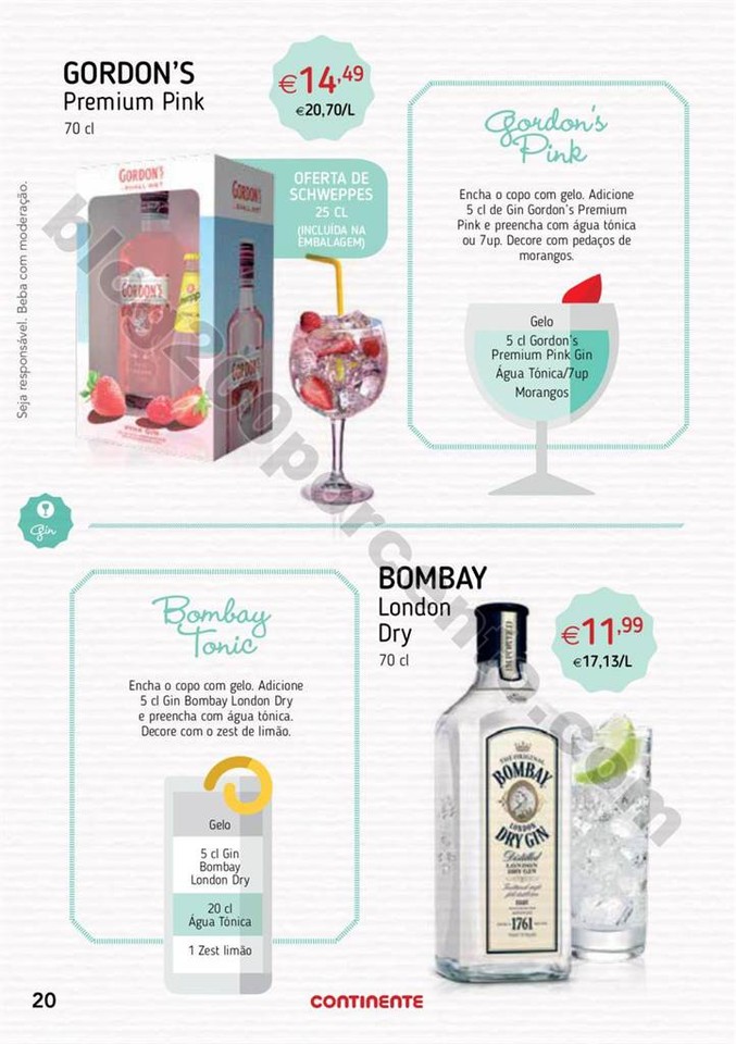 Antevisão Folheto CONTINENTE Cocktails de 25 julh