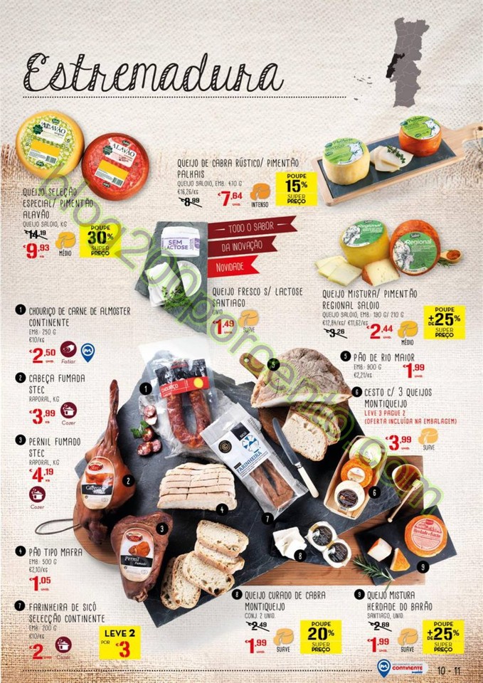 Antevisão Folheto CONTINENTE Feira queijos, enchi