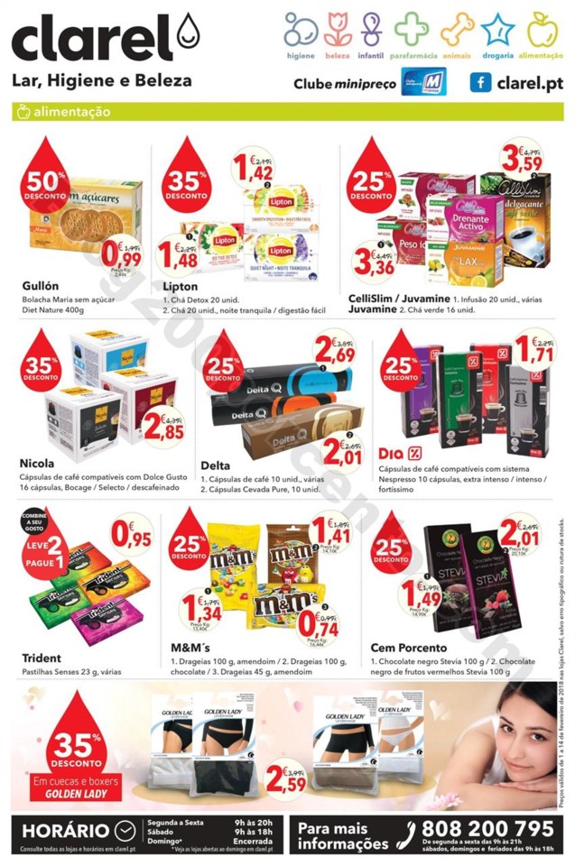 Antevisão Folheto CLAREL Promoções de 1 a 14 fe