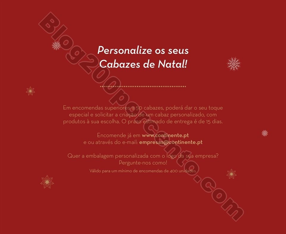 Antevisão Folheto CONTINENTE Cabazes de Natal 201