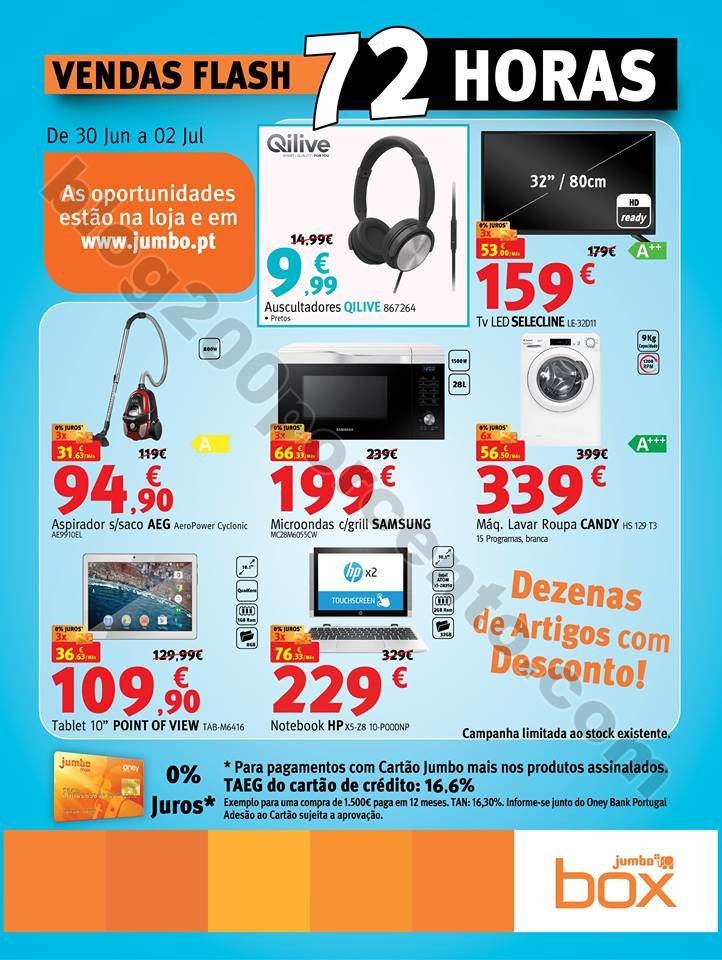 72 horas de descontos JUMBO - BOX promoções de 3