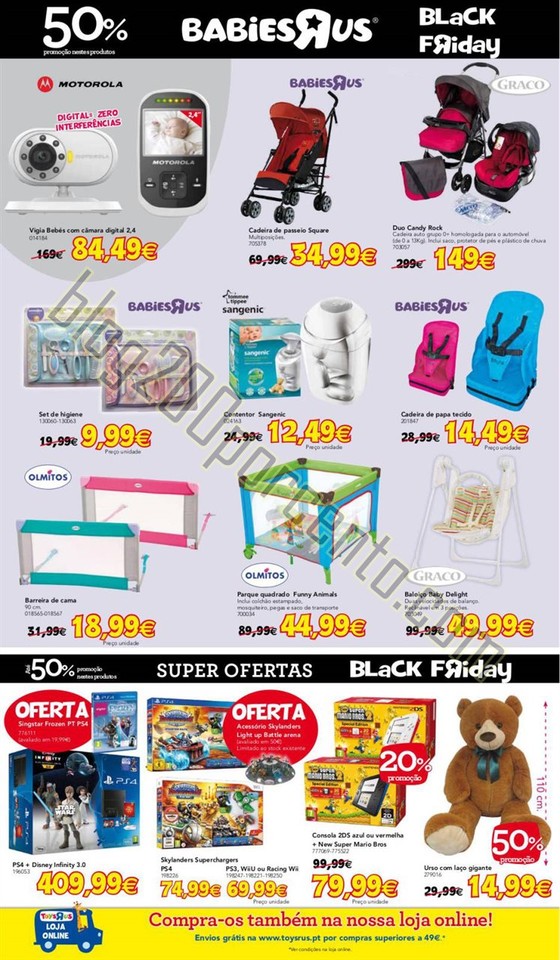 Antevisão Folheto TOYSRUS Black Friday promoçõe