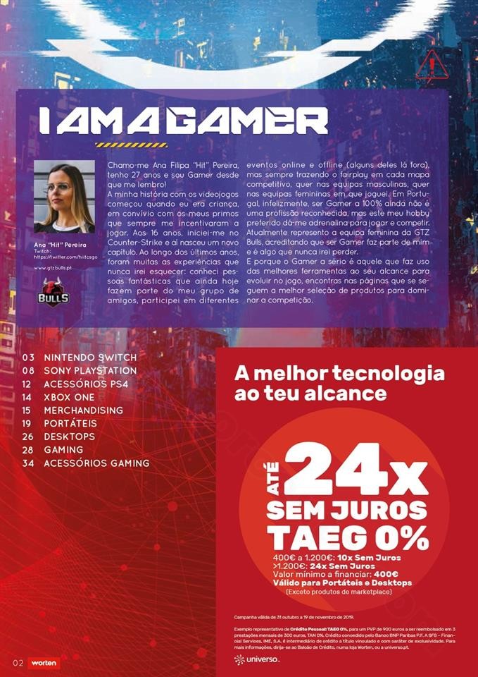 Antevisão Folheto WORTEN Gamer Promoções até 1