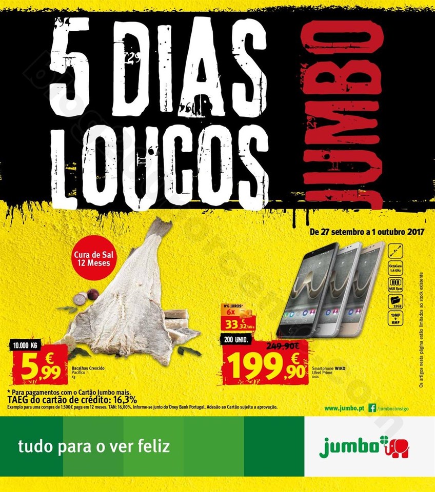 Antevisão Folheto JUMBO 5 dias loucos de 27 setem
