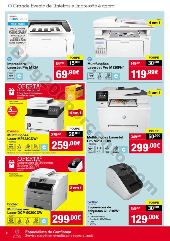 Antevisão folheto STAPLES Promoções de 28 març