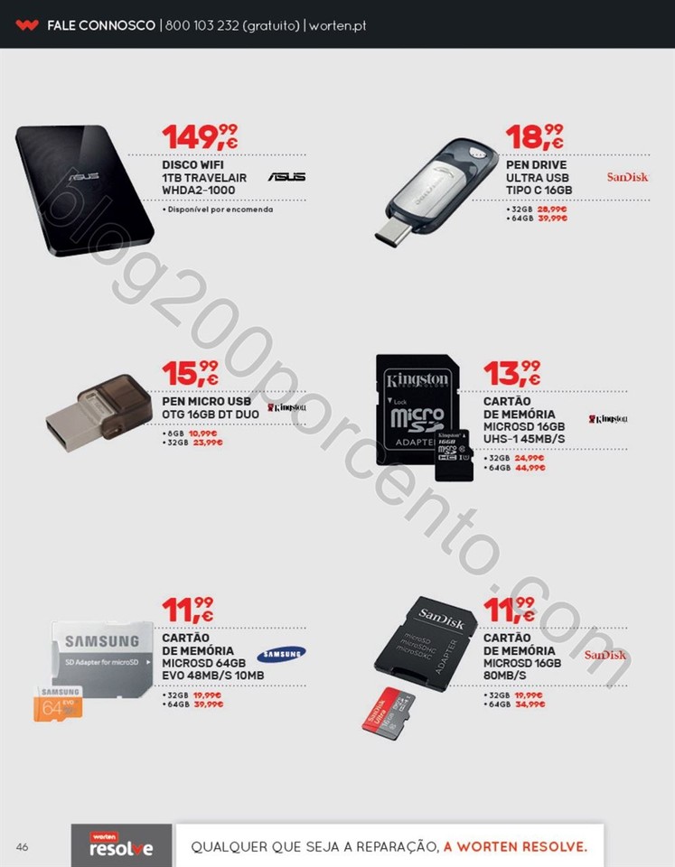 Antevisão Folheto WORTEN Mobile promoções de17 