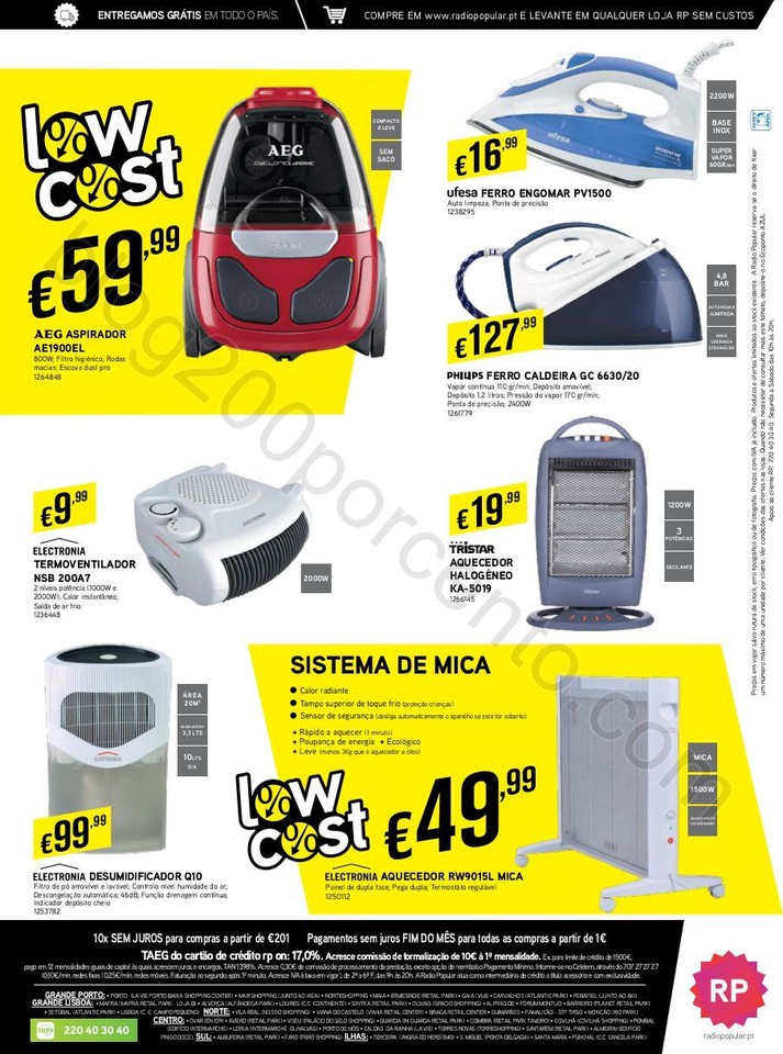 Antevisão Folheto RADIO POPULAR Low-Cost Promoç