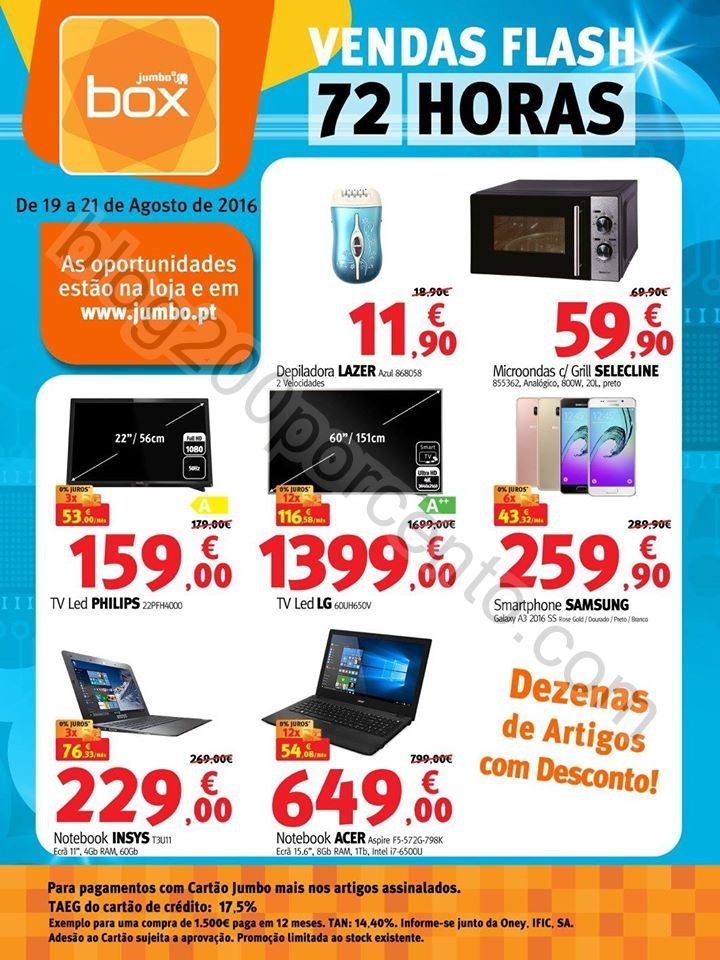 72 horas de descontos JUMBO promoções de 19 a 21